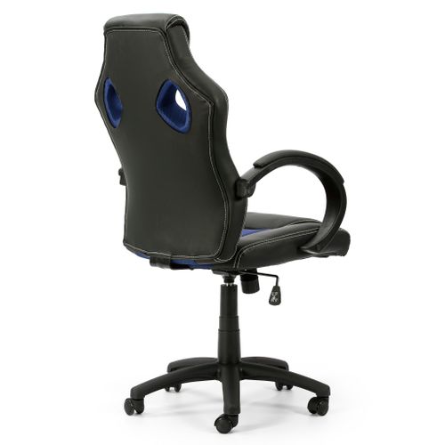Fauteuil De Bureau À Hauteur Réglable Et Inclinable Hamilton Bleu Tapissé En Similicuir