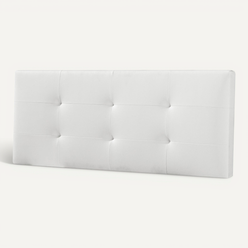 Tête De Lit Carla 140x60 Cm Blanc, Rembourrée De Mousse