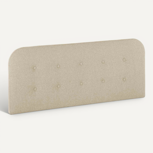 Tête De Lit Tapissée Saona 140x60 Cm Couleur Beige, Rembourré Avec De La Mousse