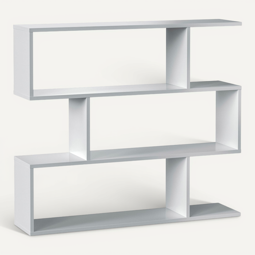 Étagère Bibliothèque Bolonia Couleur Blanc 6 Étagères, Pour Salle à Manger Ou Bureau