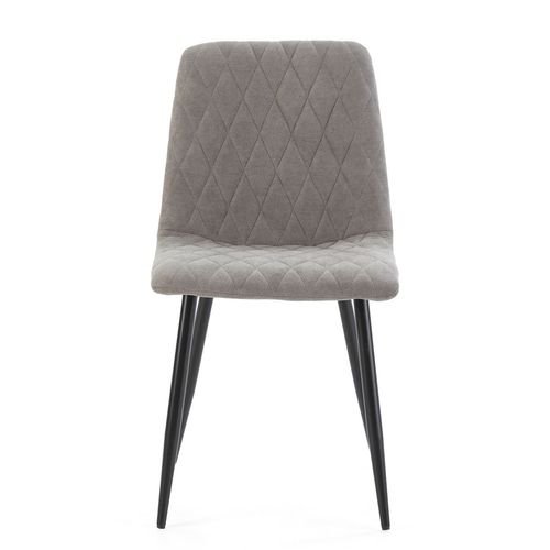 Pack 4 Chaises Abril Recouvertes De Tissu Gris