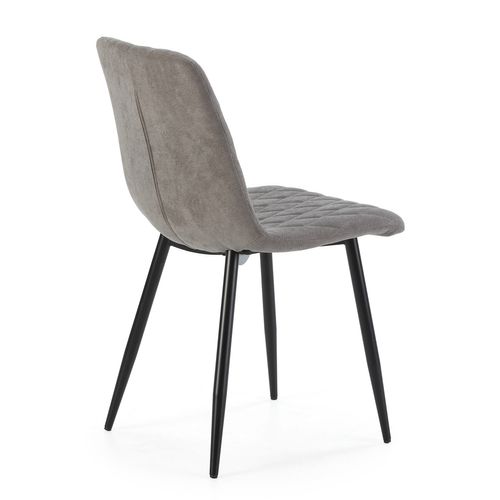 Pack 4 Chaises Abril Recouvertes De Tissu Gris