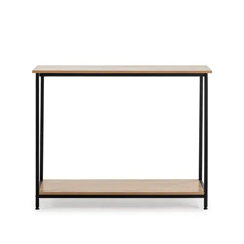 Meuble D'entrée Chloe Couloir Avec 1 Étagère Inférieure, Chêne/noir