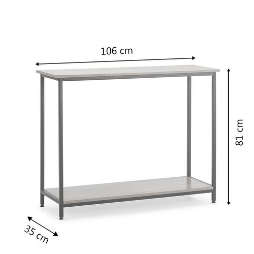 Meuble D'entrée Chloe Couloir Avec 1 Étagère Inférieure, Chêne/noir