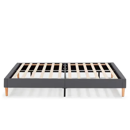 Sommier déco Aura 140x190 Cm Gris Foncé, Hauteur 30 Cm