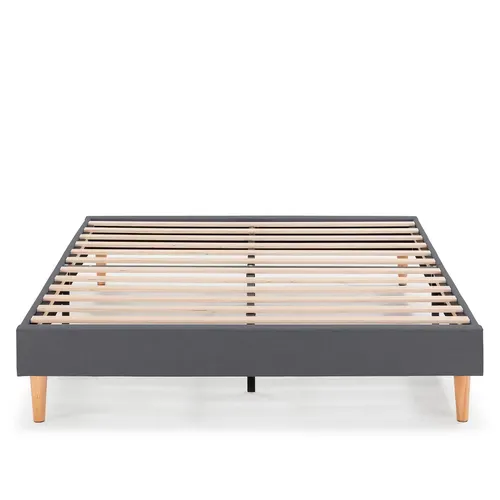 Sommier déco Aura 140x190 Cm Gris Foncé, Hauteur 30 Cm