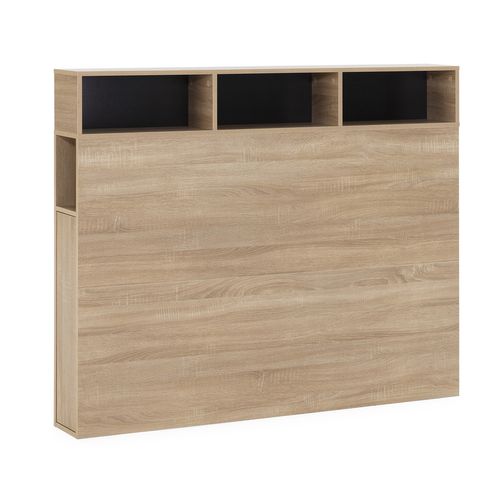 Tête De Lit Zeus 145 Cm Chêne, 2 Portes 9 Trous