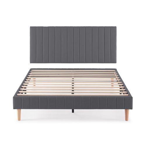Sommier + Tête De Lit Eris 160x200 Cm Gris Foncé
