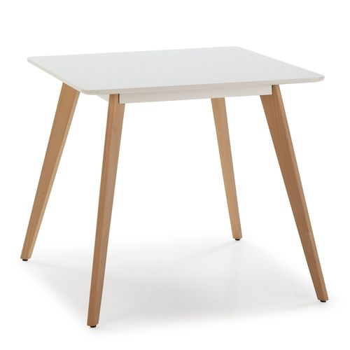 Ensemble Table 80x80 Cm Et 4 Chaises De Salle à Manger Klara Blanc