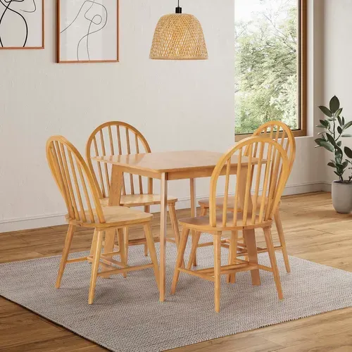 Ensemble Table 80x80 Cm Et 4 Chaises De Salle à Manger En Clarck Chêne