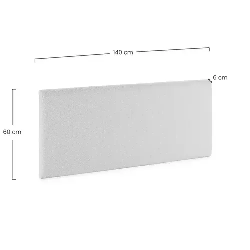Tête De Lit Niebla 140x60 Cm Imitation Tissu Mouton Beige