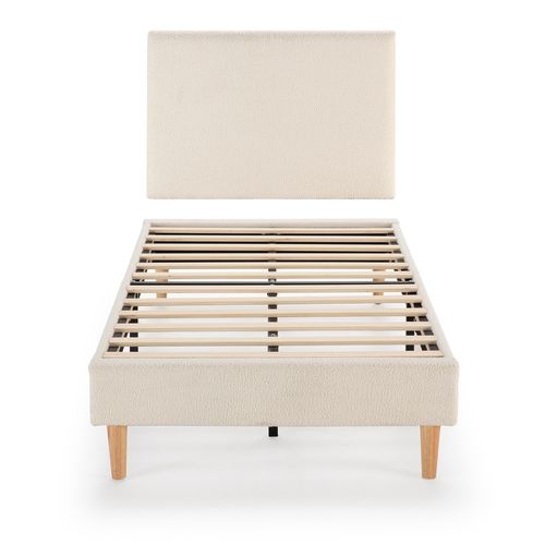 Sommier + Tête De Lit Niebla 90x190 Cm Beige