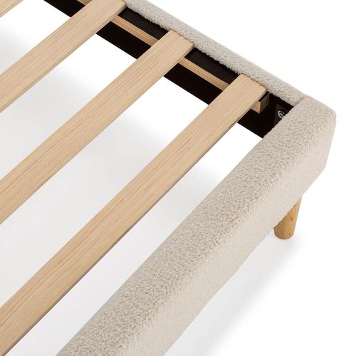 Sommier + Tête De Lit Niebla 90x190 Cm Beige