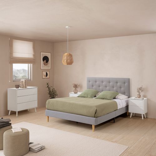 Tête De Lit Tapissée Turin 140x60 Cm Gris