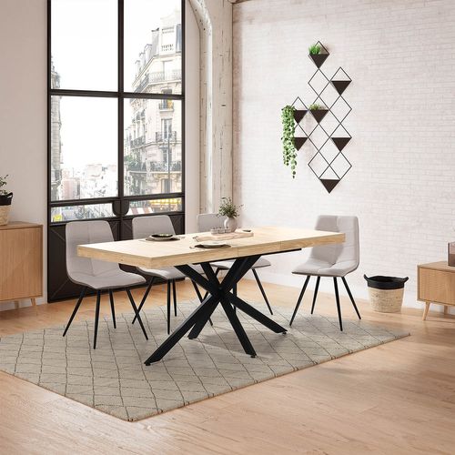 Table De Salle à Manger Extensible Genova Couleur Chêne, 140-180 Cm