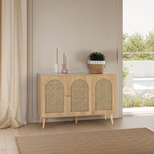 Buffet Luna 3 Portes Couleur Chêne