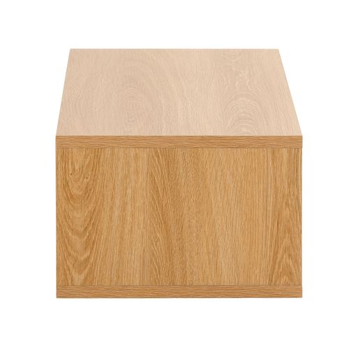 Table Console Flottante Auri 2 Tiroirs Effet Chêne