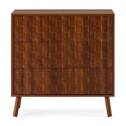 Commode Canadá 3 Tiroirs Effet Noyer