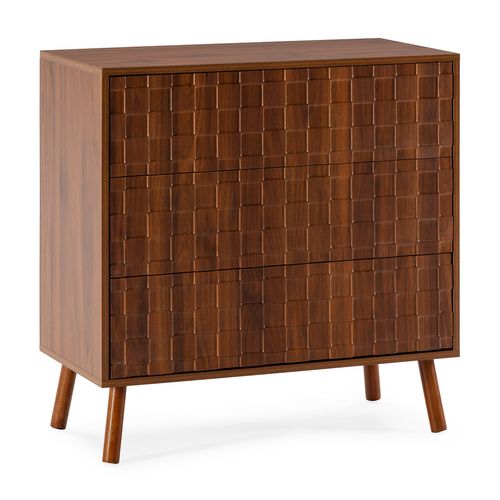 Commode Canadá 3 Tiroirs Effet Noyer
