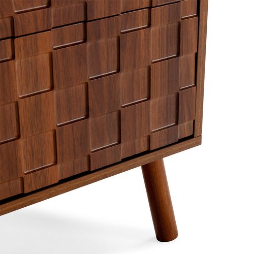 Commode Canadá 3 Tiroirs Effet Noyer