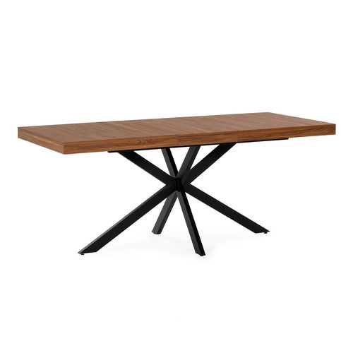 Table De Salle à Manger Extensible Genova Effet Noyer, 140-180 Cm