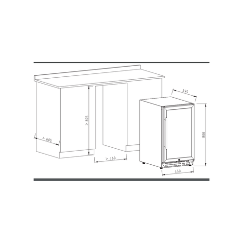 Cave à Vin 40 Bouteilles Grand Cru Inox 1t-encastrable Ou Pose Libre-porte Vitrée-affichage Lumineux