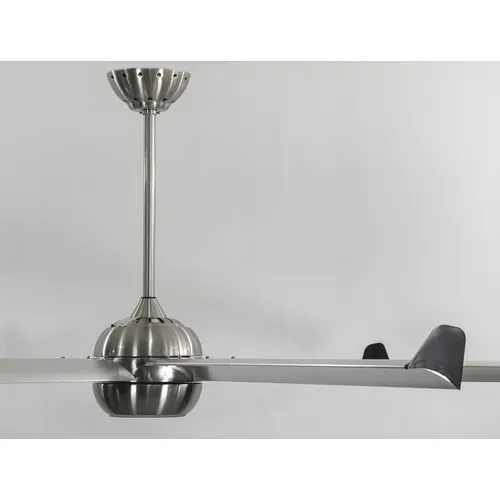 Ventilateur De Plafond Dc Argent Avec Pales En Aluminium 236cm Et Lumière Pour 125m2