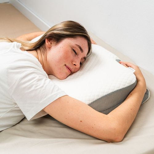 Oreiller Cervical Ergonomique 3 En 1 En Mousse Mémoire Forme Avec Soutien Du Cou Et De La Colonne Ve