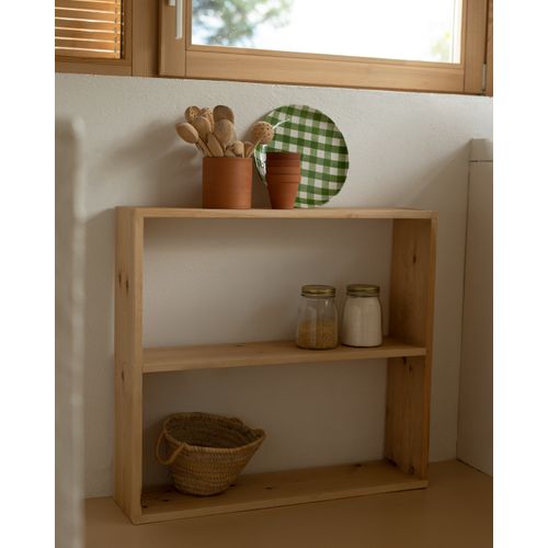 Étagère Pin Étagère En Bois De Pin Avec 1 Étagère Marron 80,2x73,1cm - Bibliothèque ...