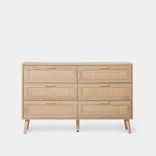 Commode Double En Rotin Naturel 120x77cm