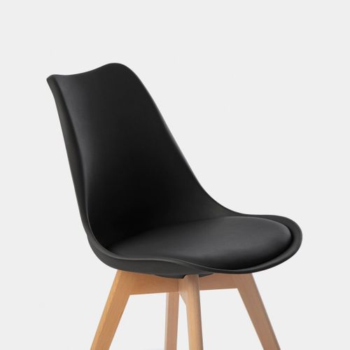 Chaise De Cuisine En Plastique Noir 48x82cm