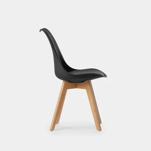 Chaise De Cuisine En Plastique Noir 48x82cm