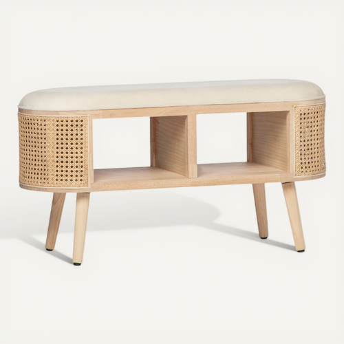 Bout De Lit En Bois Naturel 90x47cm