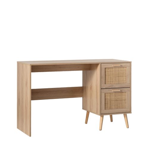 Bureau D'écriture En Rotin Naturel 120x76cm