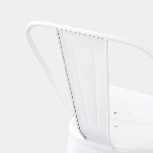 Chaise En Métal Blanc 46x85cm