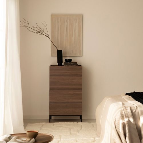 Chiffonnier En Bois Noyer 60x104cm