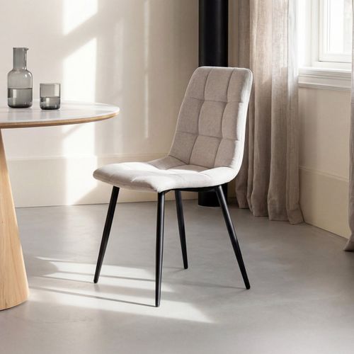 Chaise De Salle à Manger En Tissu Gris 43x88cm