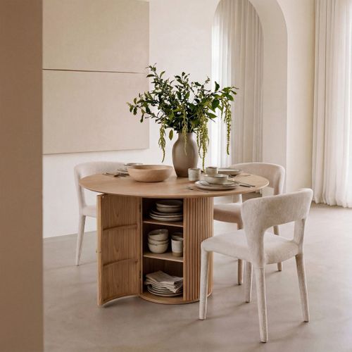 Table Fixe En Bois Naturel 120x75cm