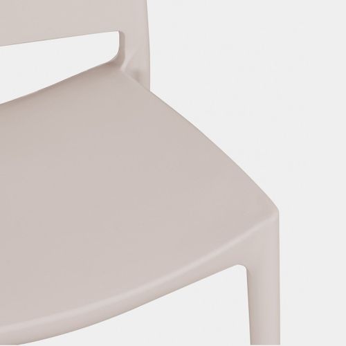 Chaise De Cuisine En Plastique Beige 41x81cm