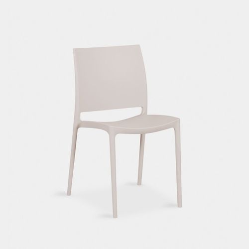 Chaise De Cuisine En Plastique Beige 41x81cm