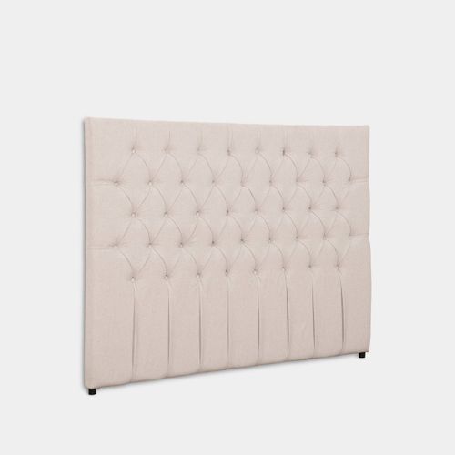 Tête De Lit Double En Tissu Beige 165x120cm