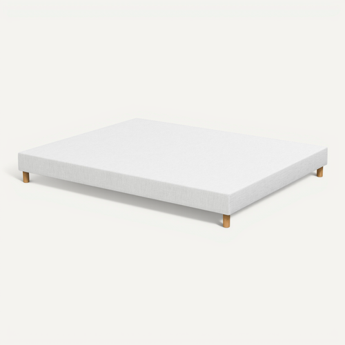 Sommier Tapissier 90x200 - Bois Massif D'épicéa - Blanc