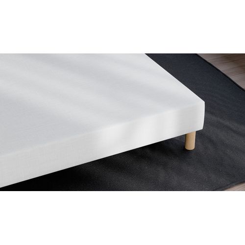 Sommier Tapissier 90x200 - Bois Massif D'épicéa - Blanc