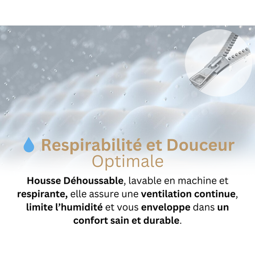 Matelas Mousse 180x200 Cm HARMONIC PLUS - Accueil Mémoire De Forme - Épaisseur 24 Cm
