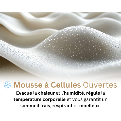 Matelas Mousse 180x200 Cm HARMONIC PLUS - Accueil Mémoire De Forme - Épaisseur 24 Cm