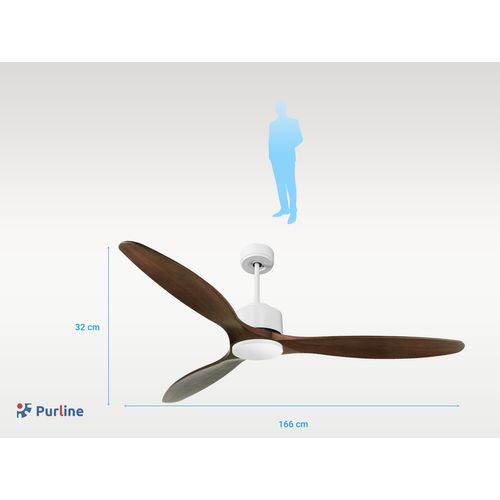 Ventilateur De Plafond Ø166 Cm Avec Wifi Réversible Hypersilence