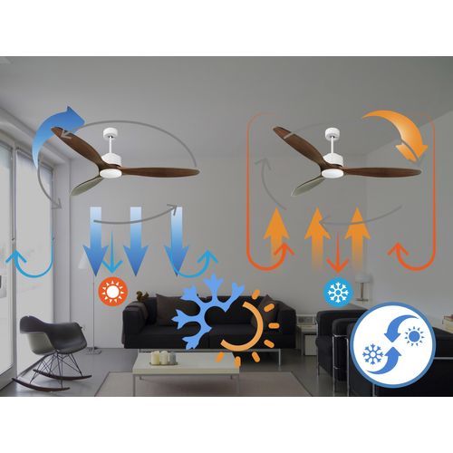 Ventilateur De Plafond Ø166 Cm Avec Wifi Réversible Hypersilence