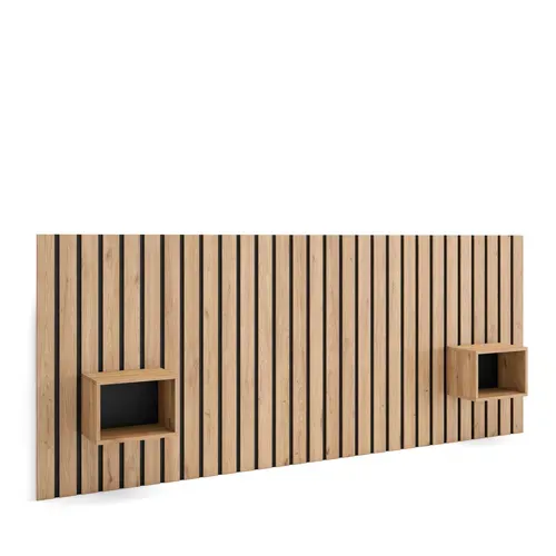 Tête De Lit, 258x107x3cm, Lit De 150,160,180cm, Chêne