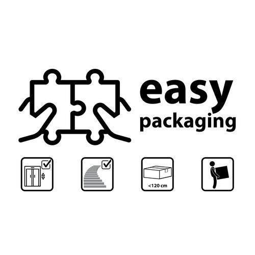 Table à Manger, 140x90x76cm, Pour 6 Personnes, Gris Ciment Et Blanc