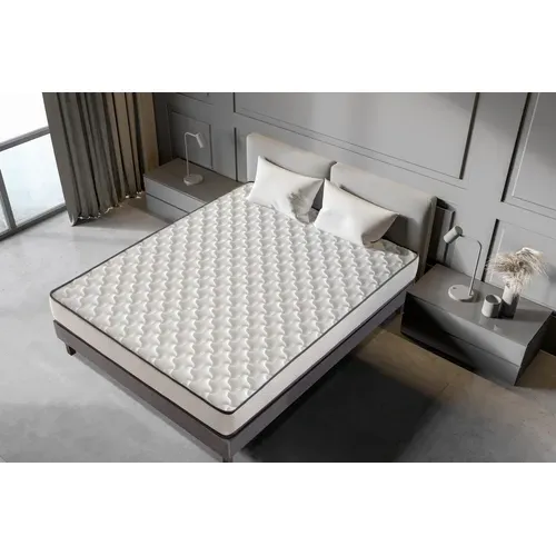 Matelas Mousse 140x190 cm NEW-YORK - Ferme - Réversible - Côté Été/hiver - H15 Cm
